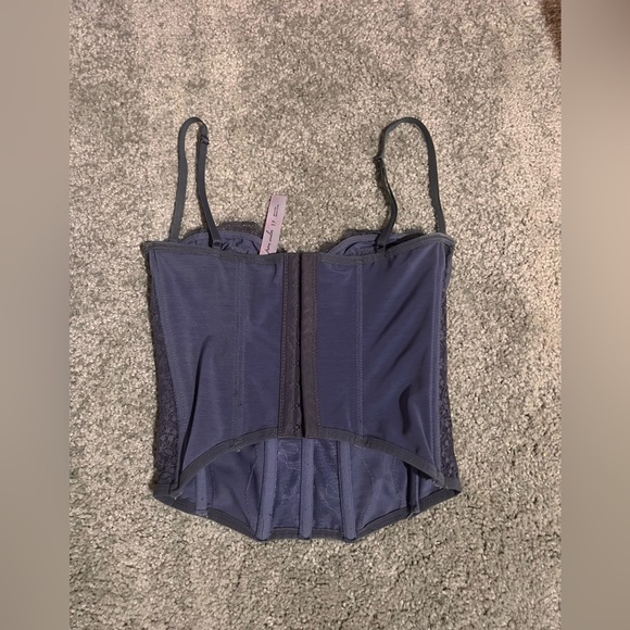 Urban Outfitters Out From Under Blue Slate Corset Size Small - Picture 3 of 3
